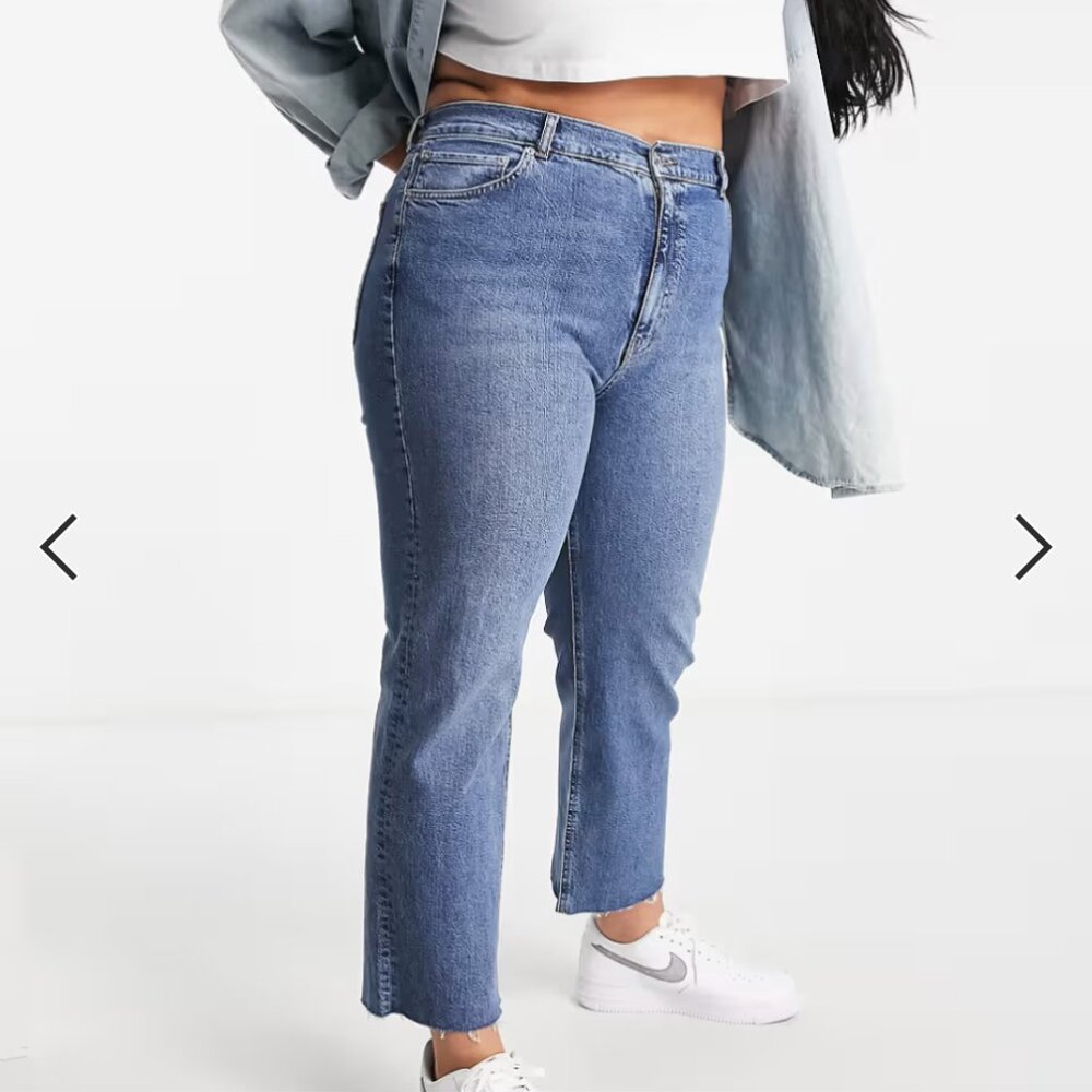ASOS Curve High Rise Jeans Mid Wash